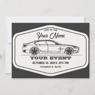 Invitación Viñeta retro