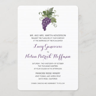 Invitación Vineyard de acuarela | BODA