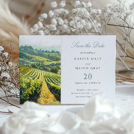 Invitación Vineyard en el valle de Napa Salven al Boda de cit