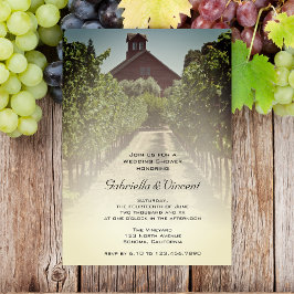 Invitación Vineyard y Red Barn Wedn Wedding Shower