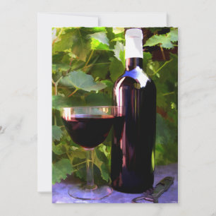 Invitación Vino al atardecer