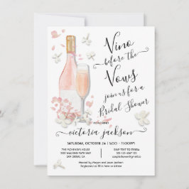 Invitación Vino antes de la ducha de novias Vows Brunch & Bub