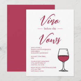 Invitación Vino Antes De La Fiesta De La Bachelorette