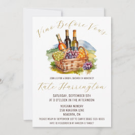 Invitación Vino antes de la Voz, Vino, Ducha Bridal Montañosa