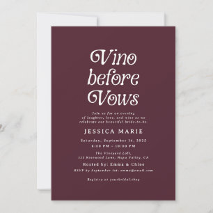 Invitación Vino antes de los votos Retro Wine Bridal Shower