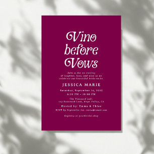 Invitación Vino antes de los votos Retro Wine Bridal Shower