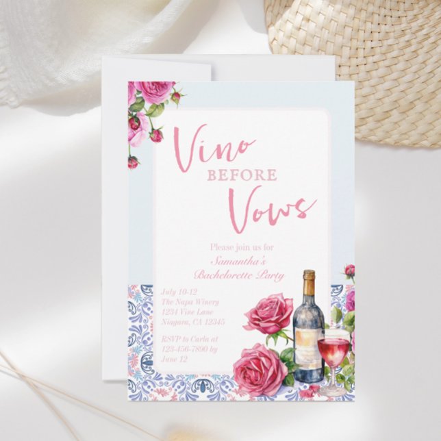 Invitación Vino antes de vales Bachelorette (Subido por el creador)