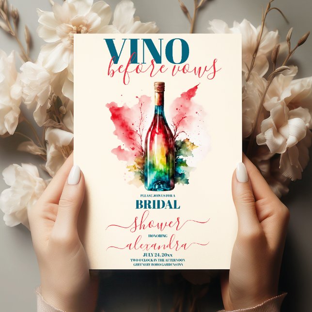 Invitación Vino Antes De Var Elegante Ducha De Novias De Vino (Subido por el creador)
