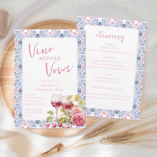 Invitación Vino Antes De Var Vino Dando Bachelorette (Subido por el creador)