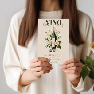 Invitación Vino Antes De Var Vino Dando Ducha Británica