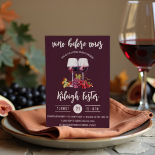 Invitación Vino Antes de Votos, Vino, Botellas, Despedida de 