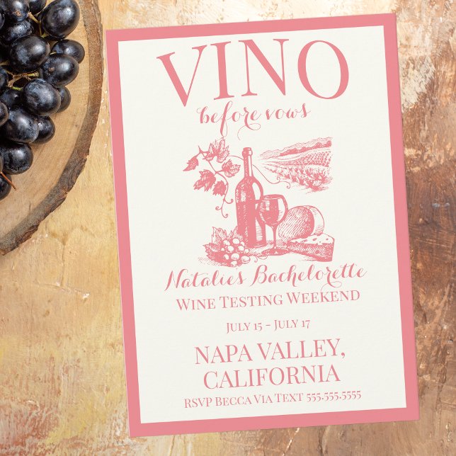 Invitación Vino antes de Vows Bach Personalizado Bodega Bache (Subido por el creador)