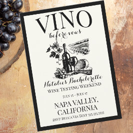 Invitación Vino antes de Vows Bach Personalizado Bodega Bache