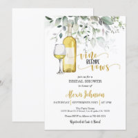 Vino Antes De Vows Ducha Bridal (Blanco)