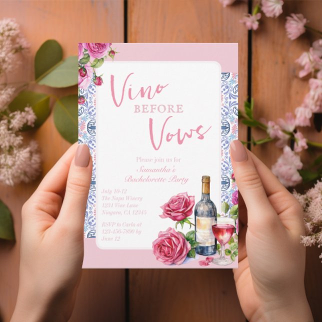 Invitación Vino antes de Vows Vineyard Bachelorette (Subido por el creador)