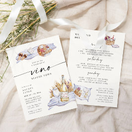 Invitación Vino Antes De Vows Winery Bachelorette Weekend