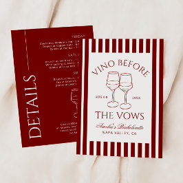 Invitación Vino antes del fin de semana de la bachillerato de
