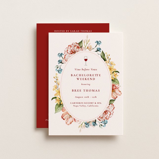 Invitación Vino Before Vows Bachelorette Weekend (Subido por el creador)