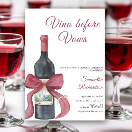 Invitación Vino before Vows Bridal Shower
