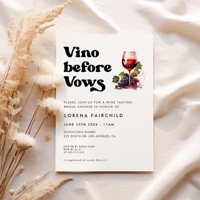 Invitación Vino blanco y negro retro de estilo antes de los v (Subido por el creador)