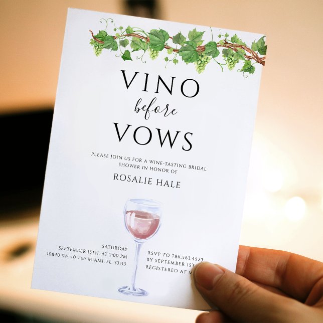 Invitación Vino caprichoso antes de presentar ducha de novia (Subido por el creador)