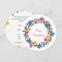 Vino colorido de redondeo floral fue invitado