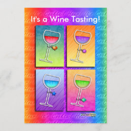 Invitación - Vino de arte pop