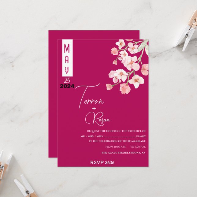 Invitación Vino de flores (Anverso/Reverso In Situ)