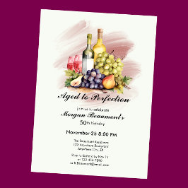 Invitación Vino de la Perfección Fiesta de los 50 Años