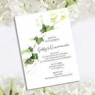 Invitación Vino de marfil verde Quinceanera