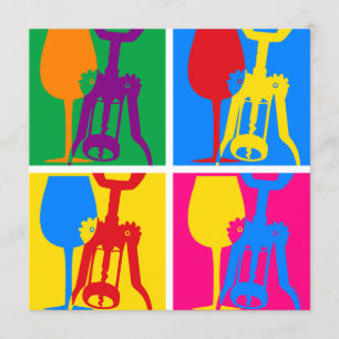 Invitación Vino del arte pop