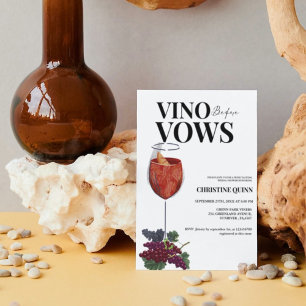 Invitación Vino elegante antes de los votos Vino Bridal Ducha