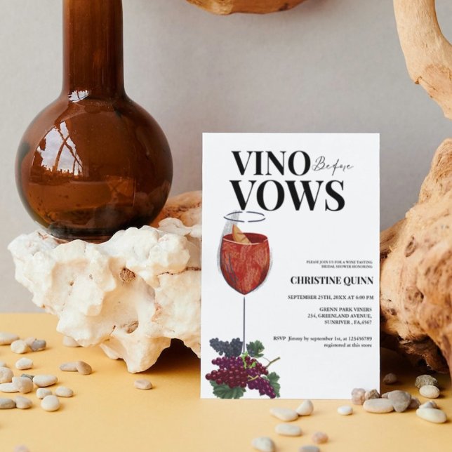 Invitación Vino elegante antes de los votos Vino Bridal Ducha (Subido por el creador)