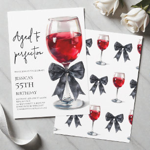 Invitación Vino Envejecido a la Perfección Arco de Cumpleaños