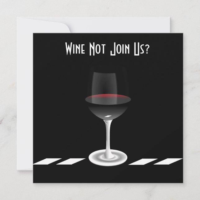 Invitación ¿Vino Fiesta De Cócteles No Se Une A Nosotros?Pers (Anverso)
