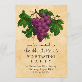 Invitación Vino Fiesta Vintage Personalizado