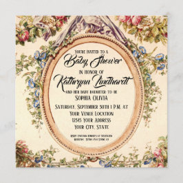 Invitación Vino floral de Rosas de acuarela franco-vitícola