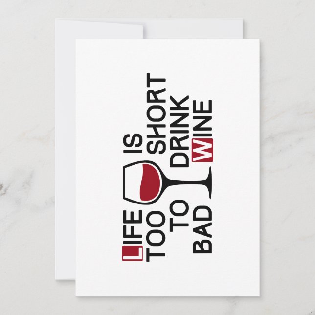 Invitación Vino malo (Anverso)