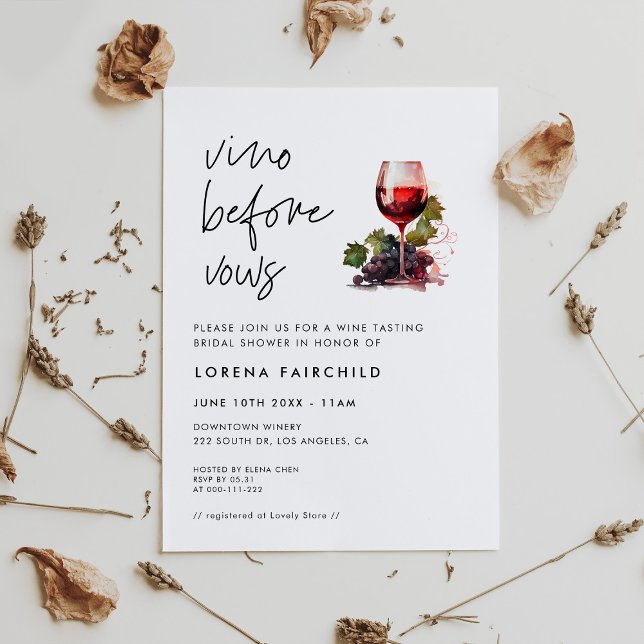 Invitación Vino Minimalista moderno antes de los votos (Subido por el creador)