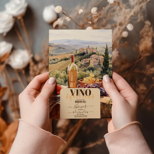 Invitación Vino moderno antes de presentar ducha nupcial