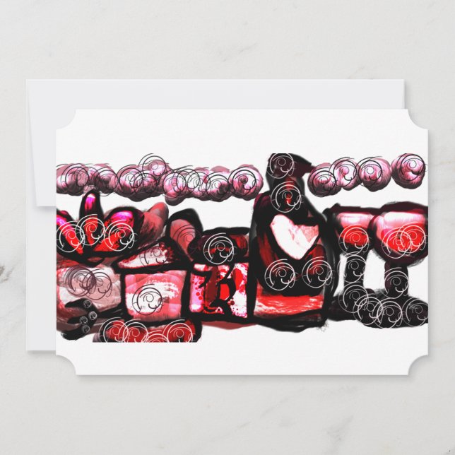 Invitación Vino rojo (Anverso)