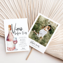 Invitación Vino rosa de Rubor antes de presentarse en la duch