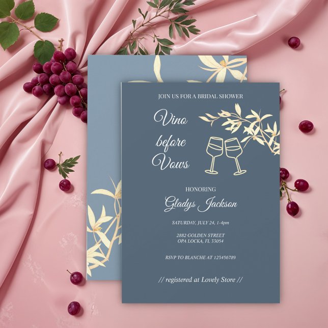 Invitación Vino sinfónico floral sin tiempo antes de los voto (Subido por el creador)