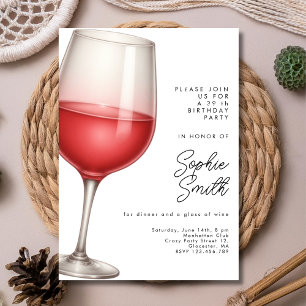 Invitación Vino tinto envejecido a la perfección fiesta de cu