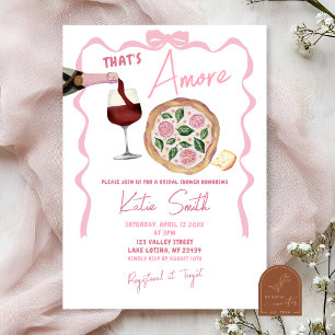 Invitación Vino y Pizza Italiano Arcoíris That's Amore