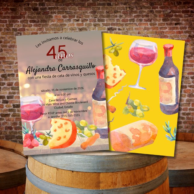 Invitación Vino y Queso de Clásica Española Dando 45 Años (Subido por el creador)
