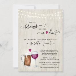 Invitación Vino y se prepara antes de que yo haga duchas nupc