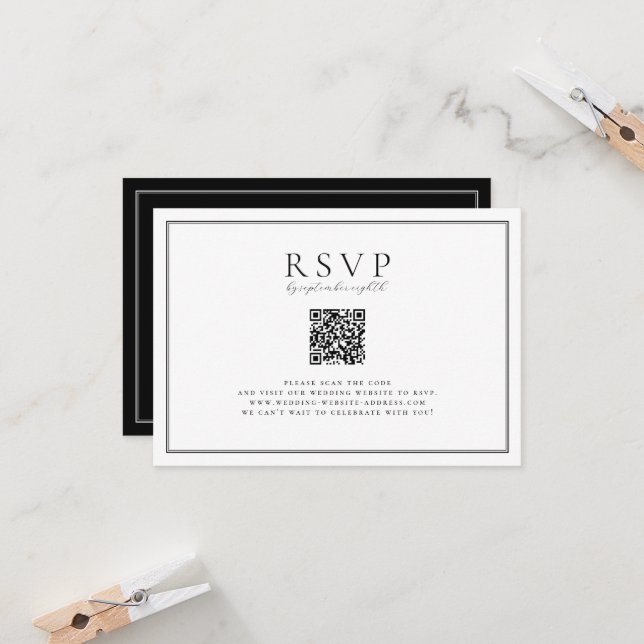 Invitación Vinos sin tiempo Código QR Escudo negro (Anverso/Reverso In Situ)