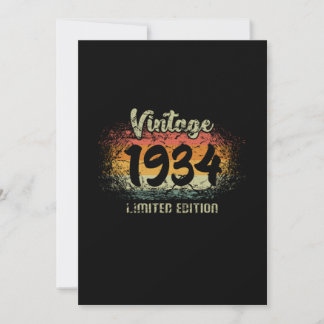 Invitación Vintage 1934 edición limitada Regalo de cumpleaños