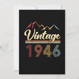 Invitación Vintage 1946 75th Birthday Retro 75 años